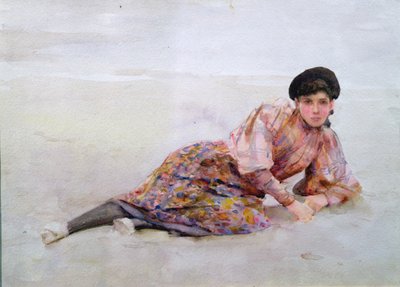 Mädchen am Strand von Henry Scott Tuke